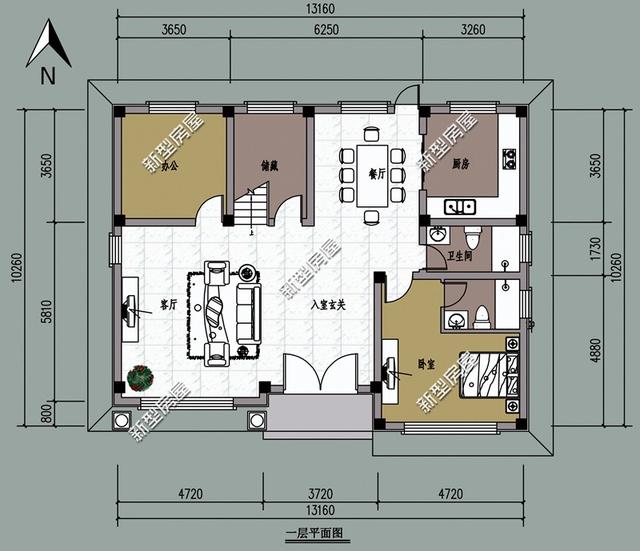 5套10米面寬的農村別墅設計圖，第4套20多萬你建嗎？