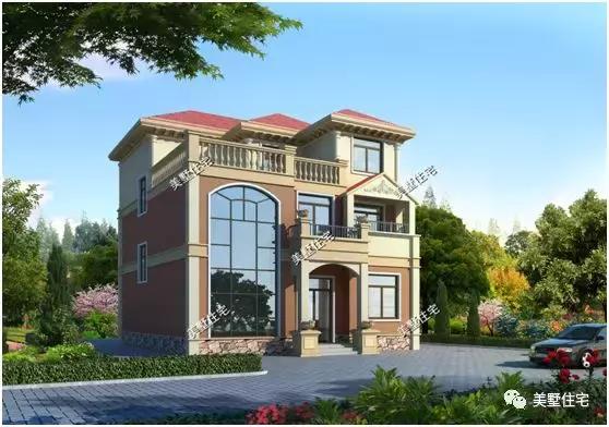 這5套三層農(nóng)村別墅設(shè)計圖，你確是要看一看，40多萬建出百萬效果