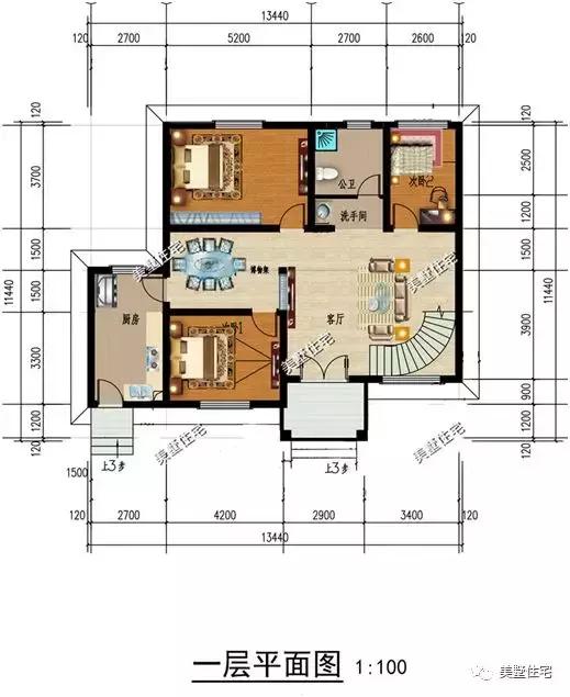 這5套三層農(nóng)村別墅設(shè)計圖，你確是要看一看，40多萬建出百萬效果