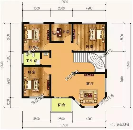 6套占地小的二層別墅設計圖，20來萬就能建，自住養老都合適