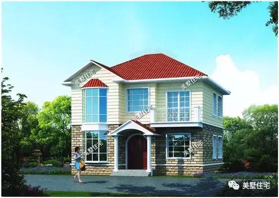 6套占地小的二層別墅設計圖，20來萬就能建，自住養老都合適