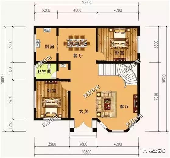 6套占地小的二層別墅設計圖，20來萬就能建，自住養老都合適