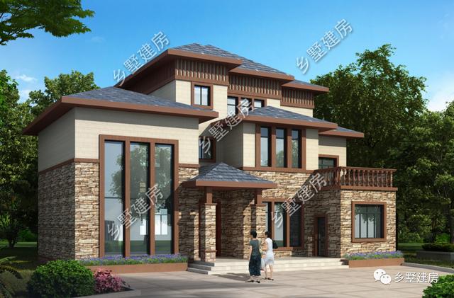 鄉村別墅設計圖推薦，和父母歡聚一堂，勝過城市豪宅卻冷清一人