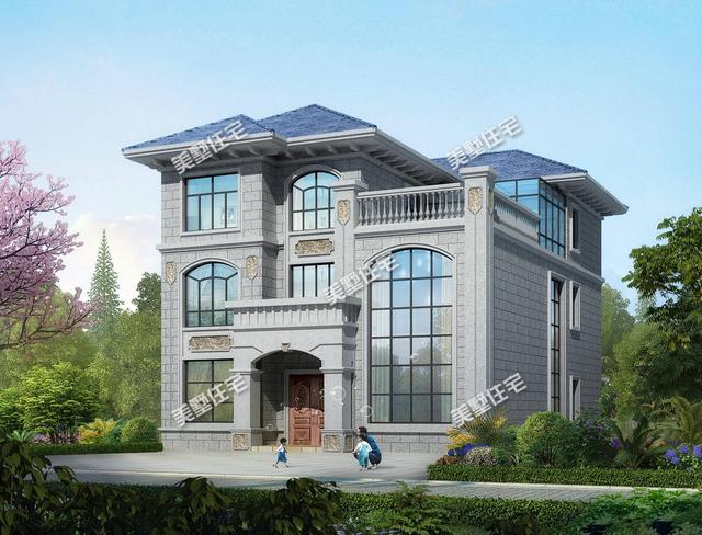 江西人喜歡的典雅低調三層別墅設計圖，功能實用造型大方