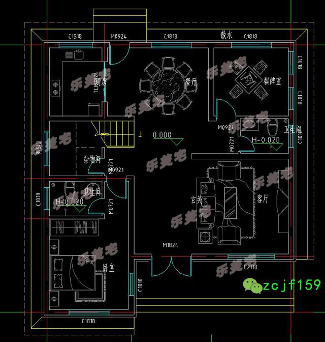 簡(jiǎn)單實(shí)用農(nóng)村二層自建房住宅設(shè)計(jì)效果圖，平屋頂設(shè)計(jì)，符合農(nóng)村生活習(xí)慣