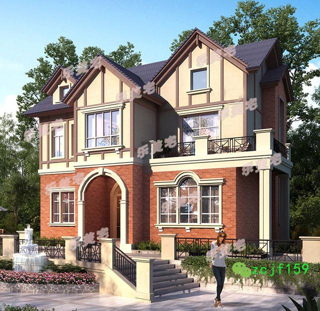 英式二層別墅設計圖紙，帶閣樓設計，別墅不失莊重典雅