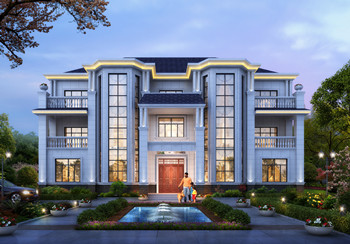 2026年獨棟三層雙拼別墅戶型圖，總占地面積300平方米左右