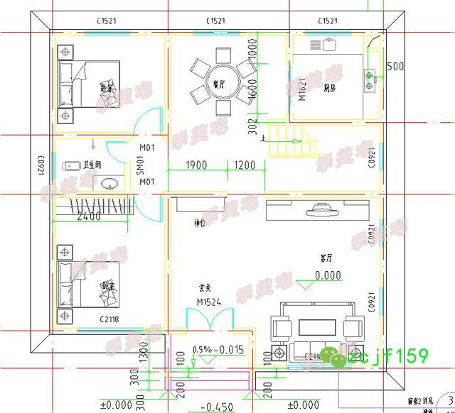 農(nóng)村二層小別墅實景圖設計效果圖，戶型立體美觀大方，室內(nèi)通風透氣
