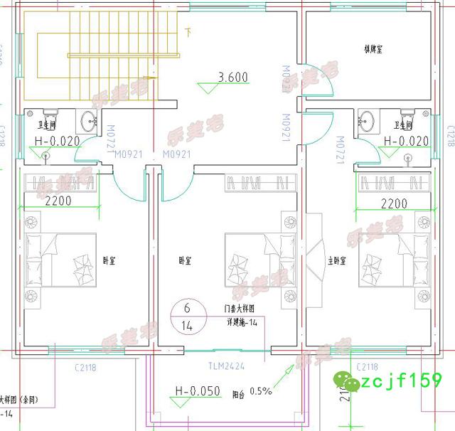 農村二層別墅設計圖，外觀簡潔大方，功能區分合理