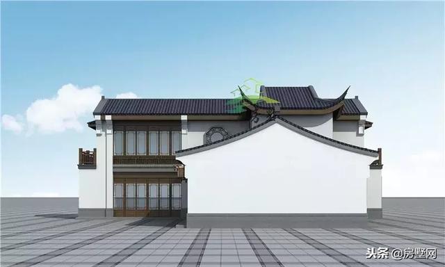 框架結構傳統中式二層高端別墅設計圖，外觀漂亮大方，傳統又經典，傳三代都不是問題