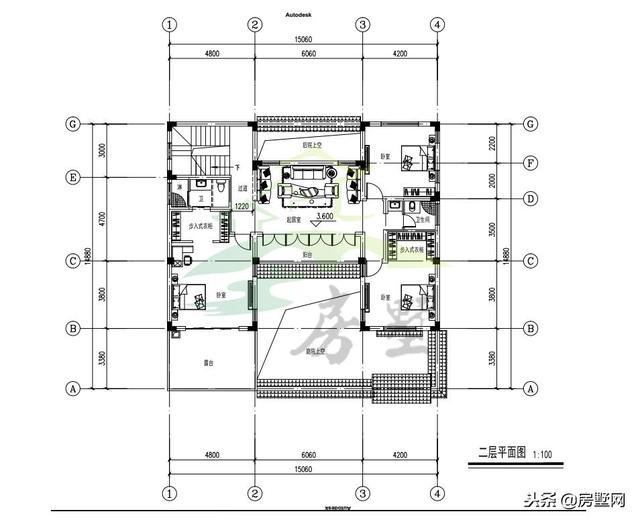 磚混結構中式二層別墅設計圖，韻味十足，帶給你最好的居住體驗