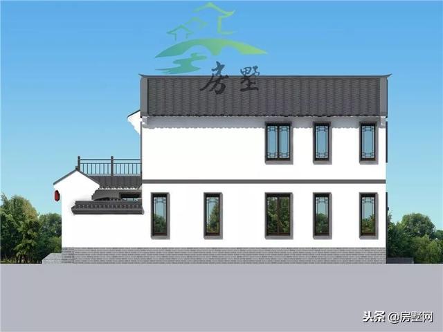 磚混結構中式二層別墅設計圖，韻味十足，帶給你最好的居住體驗