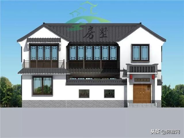 磚混結構中式二層別墅設計圖，韻味十足，帶給你最好的居住體驗