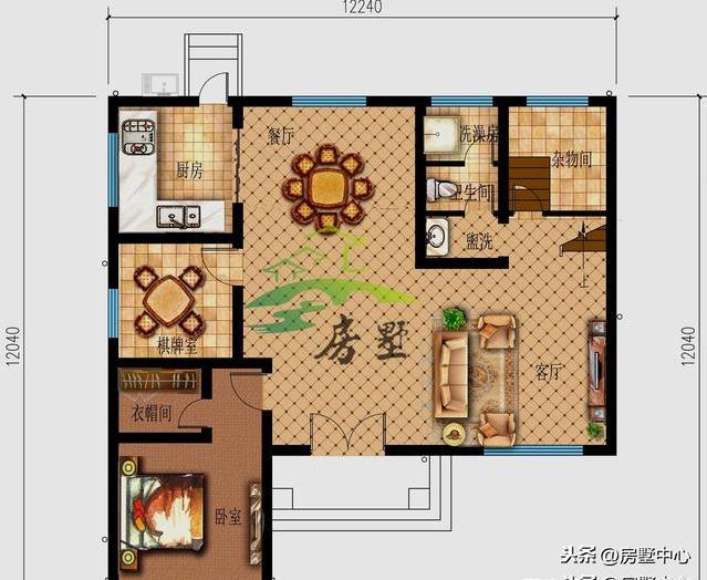 農村三層歐式別墅設計圖，清新文雅，透露出藝術美感