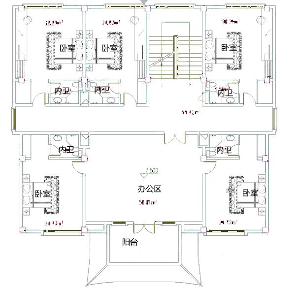 三層農村中式別墅設計圖，戶型對稱設計，優雅大氣
