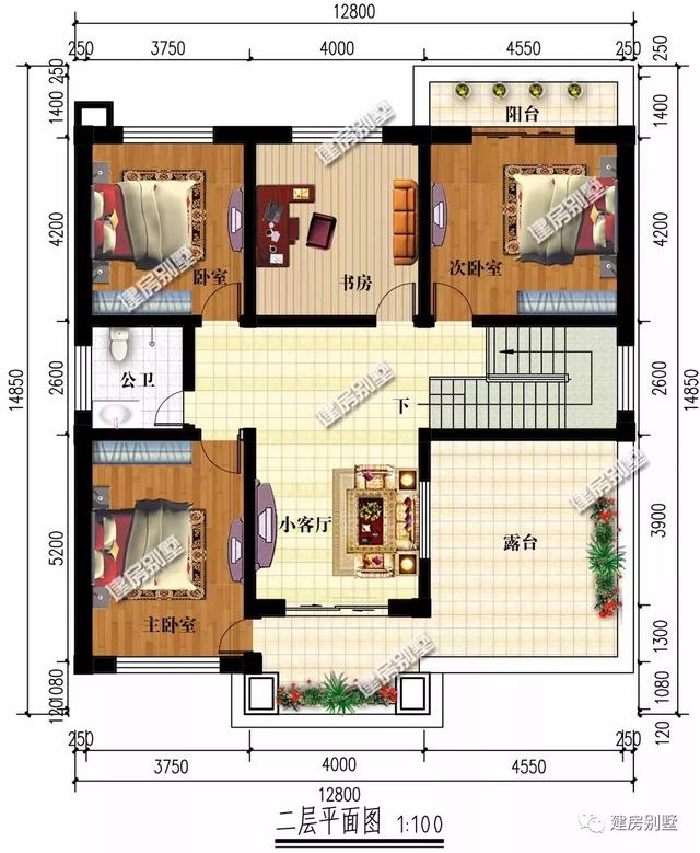 帶車庫的農村自建房設計圖，簡約時尚，戶型實用