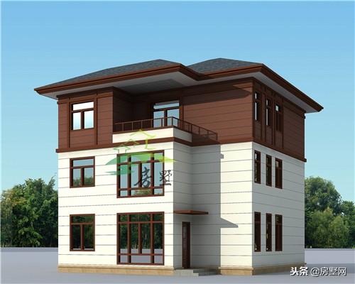 農村中式別墅設計圖，外觀造型古樸大方，色彩清新淡雅