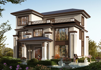 新中式農(nóng)村50萬三層別墅款式圖，占地面積160平米左右