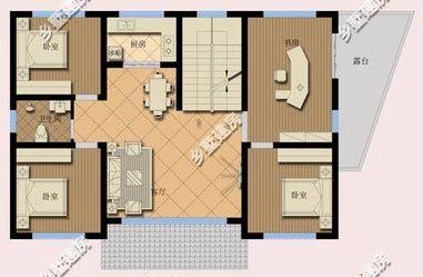 帶車庫的三層別墅設(shè)計圖，采光好，美觀實用