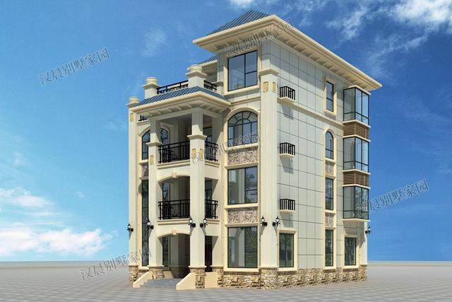 10X13.2米四層農村別墅設計圖，住起來比城里商品房要舒服多了