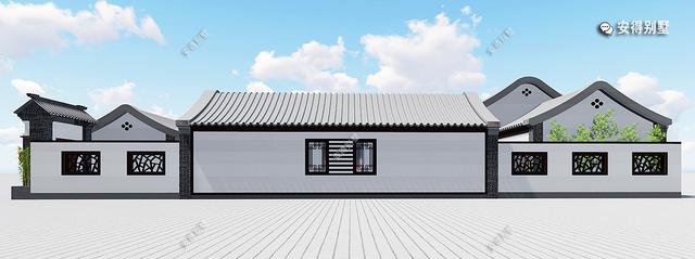 農村自建鋼結構四合院別墅設計圖，建一棟是幾代人的福音