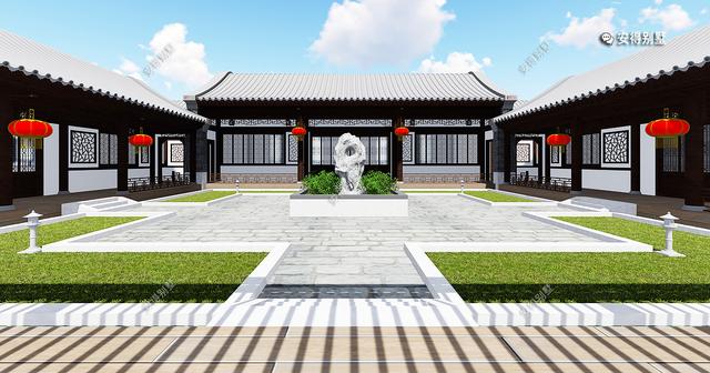 農村自建鋼結構四合院別墅設計圖，建一棟是幾代人的福音