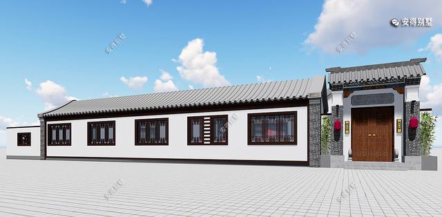 農村自建鋼結構四合院別墅設計圖，建一棟是幾代人的福音