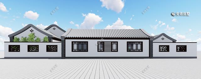 農村自建鋼結構四合院別墅設計圖，建一棟是幾代人的福音