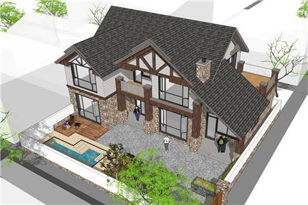 農村美式二層別墅設計圖，簡單樸素，戶型合理