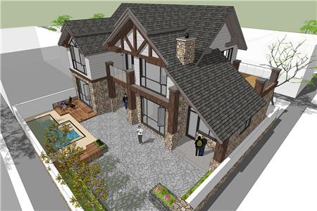 農村美式二層別墅設計圖，簡單樸素，戶型合理