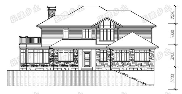 美式鄉(xiāng)村復(fù)古風(fēng)別墅設(shè)計(jì)圖，沉穩(wěn)優(yōu)雅，舒展大氣，不錯(cuò)的建房參考