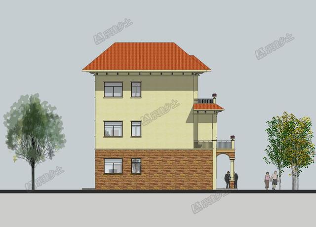 三層歐式別墅設(shè)計(jì)圖，既有恢弘大氣的外觀，又有清新自然的質(zhì)感