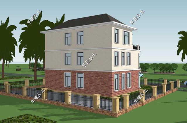 歐式雙拼三層別墅設計圖，結構清晰合理，居住舒適