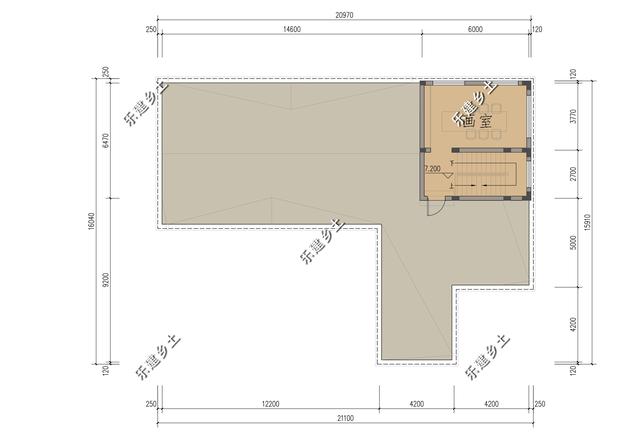 現代風格別墅設計圖，簡約時尚，干凈利落，顯現清新自然氛圍