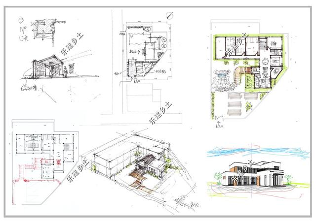 現代風格別墅設計圖，簡約時尚，干凈利落，顯現清新自然氛圍