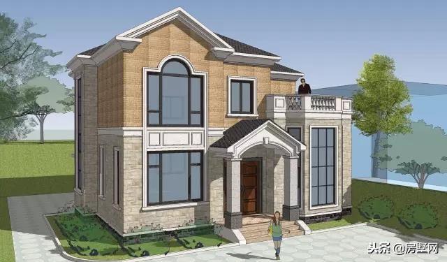 簡約二層別墅設計圖，簡約淡雅，占地不大，戶型緊湊居住舒適