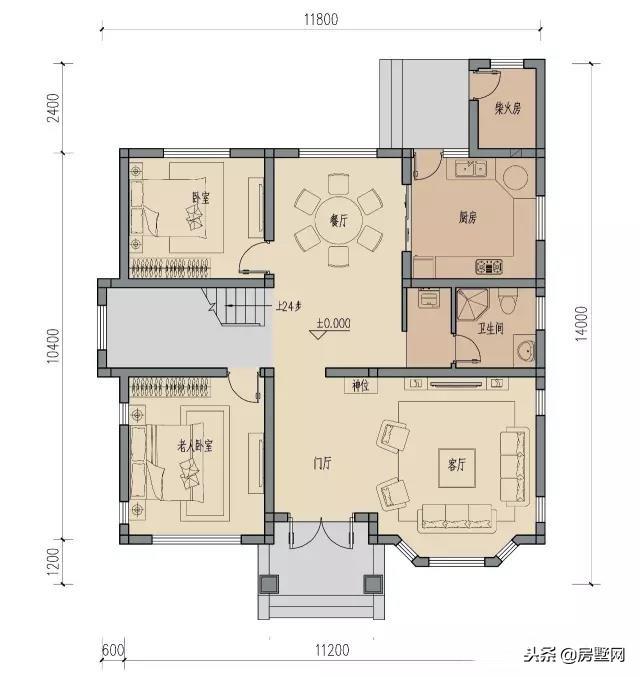 簡約二層別墅設計圖，簡約淡雅，占地不大，戶型緊湊居住舒適