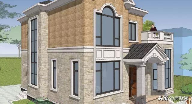 簡約二層別墅設計圖，簡約淡雅，占地不大，戶型緊湊居住舒適