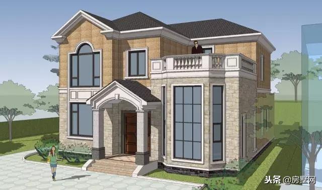 簡約二層別墅設計圖，簡約淡雅，占地不大，戶型緊湊居住舒適