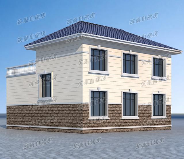 二層農(nóng)村自建房設(shè)計(jì)圖，戶型功能設(shè)計(jì)合理，實(shí)用性較強(qiáng)，非常適合農(nóng)村自建房