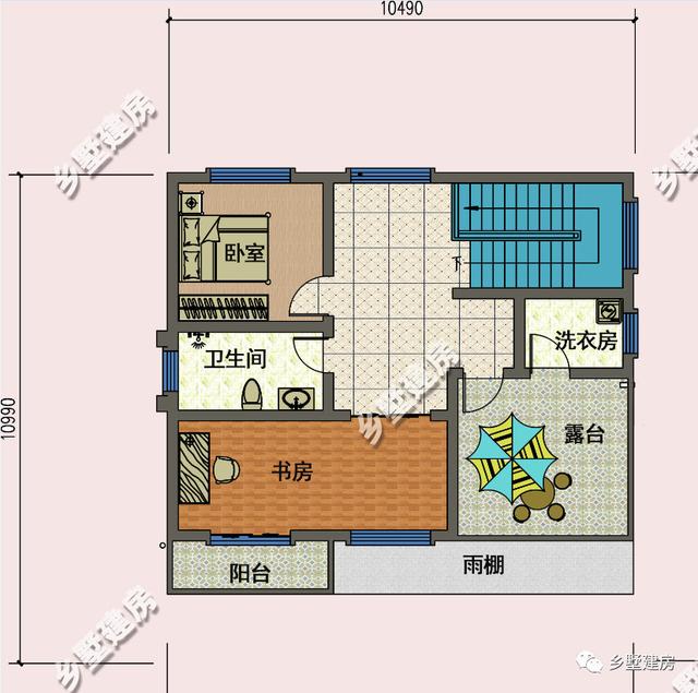建房案例中最常見的小別墅設計圖，耀眼奪目，落落大方