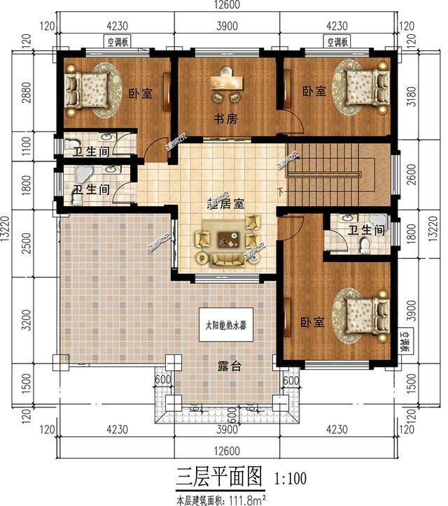 這款三層中式別墅，非常的接地氣，戶型方正大氣帶來大大的生活享受