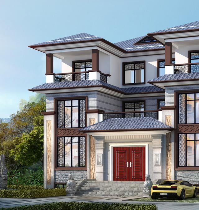 新中式別墅設(shè)計圖，大氣恢弘、氣派非凡，難得的一款豪華好戶型