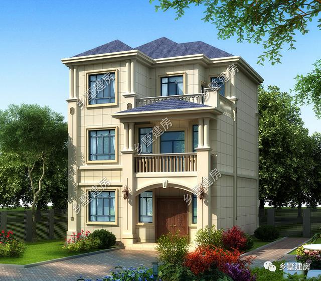 農村自建三層小樓房設計圖，美觀大方，外觀時尚