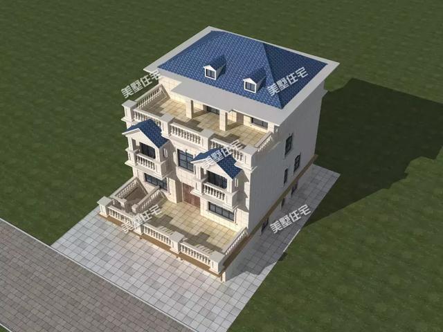 這款別墅外觀上拒絕平庸的立面造型，富有層次感，看起來大氣而亮眼