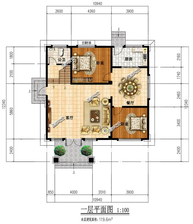 三層歐式別墅設計圖，7居室，大露臺，蓋一棟就是享受