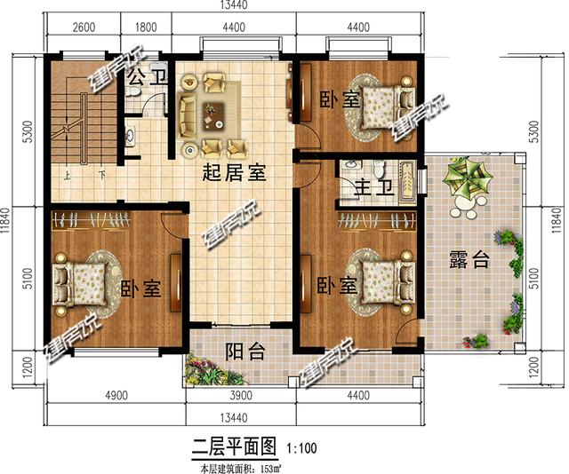 豪華大氣三層歐式別墅設(shè)計(jì)圖，多窗多露臺(tái)，室內(nèi)布局溫馨實(shí)用