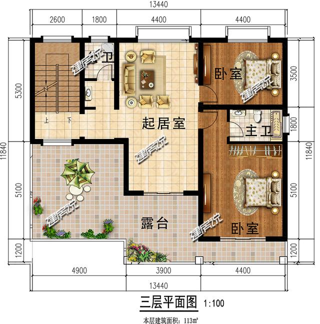 豪華大氣三層歐式別墅設(shè)計(jì)圖，多窗多露臺(tái)，室內(nèi)布局溫馨實(shí)用