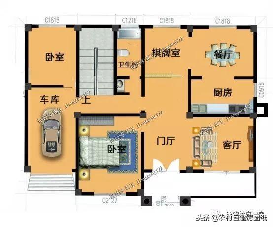 12款帶車庫的農(nóng)村別墅設(shè)計圖，一層12萬起，二層16萬起，三層30萬起