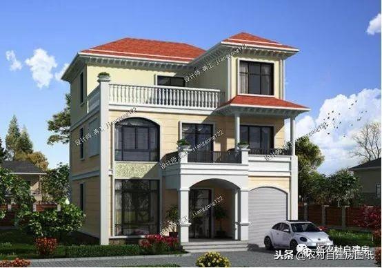 12款帶車庫的農(nóng)村別墅設(shè)計圖，一層12萬起，二層16萬起，三層30萬起